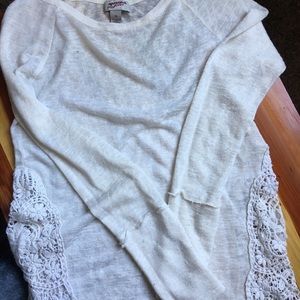 Arizona sheer lace long sleeve shirt